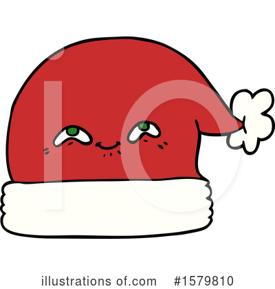 Royalty-Free (RF) Santa Hat Clipart Illustration by lineartestpilot - Stock Sample #1579810