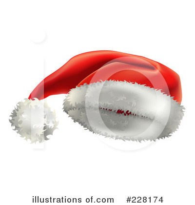 Royalty-Free (RF) Santa Hat Clipart Illustration by AtStockIllustration - Stock Sample #228174