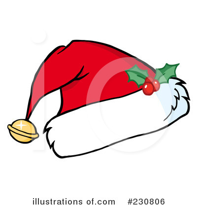 Royalty-Free (RF) Santa Hat Clipart Illustration by Hit Toon - Stock Sample #230806