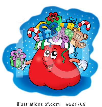 Royalty-Free (RF) Santas Sack Clipart Illustration by visekart - Stock Sample #221769