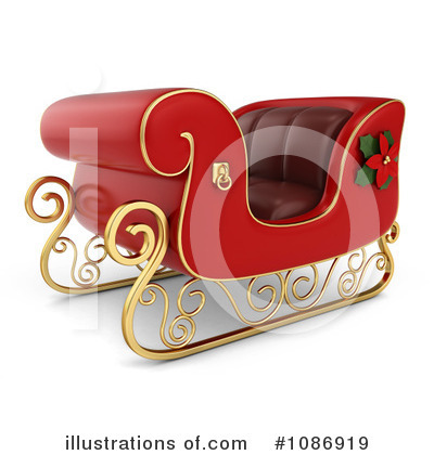 Royalty-Free (RF) Santas Sleigh Clipart Illustration by BNP Design Studio - Stock Sample #1086919