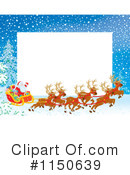 Santas Sleigh Clipart #1150639 by Alex Bannykh