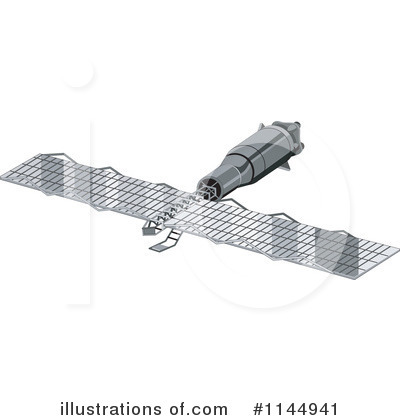 Royalty-Free (RF) Satellite Clipart Illustration by patrimonio - Stock Sample #1144941