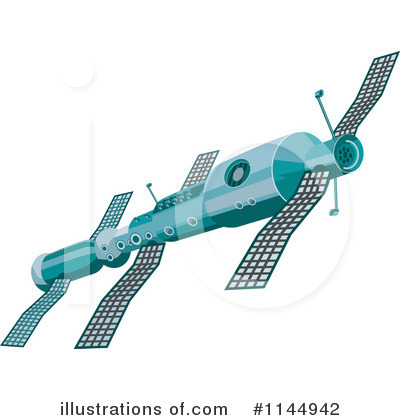 Royalty-Free (RF) Satellite Clipart Illustration by patrimonio - Stock Sample #1144942