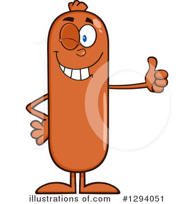 Royalty-Free (RF) Sausage Character Clipart Illustration by Hit Toon - Stock Sample #1294051