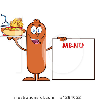 Royalty-Free (RF) Sausage Character Clipart Illustration by Hit Toon - Stock Sample #1294052