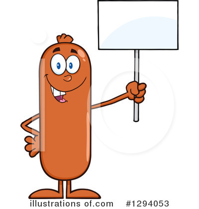 Royalty-Free (RF) Sausage Character Clipart Illustration by Hit Toon - Stock Sample #1294053