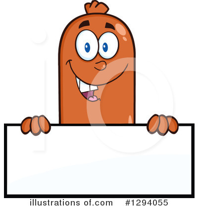 Royalty-Free (RF) Sausage Character Clipart Illustration by Hit Toon - Stock Sample #1294055