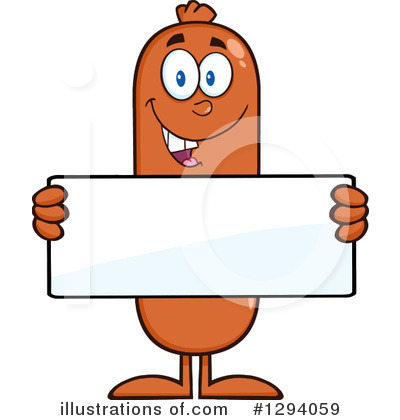 Royalty-Free (RF) Sausage Character Clipart Illustration by Hit Toon - Stock Sample #1294059