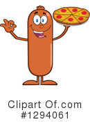 Sausage Character Clipart #1294061 by Hit Toon