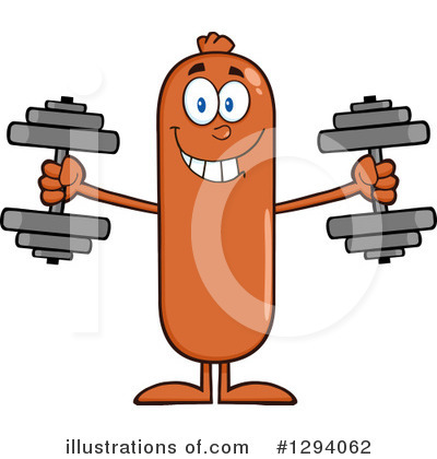 Royalty-Free (RF) Sausage Character Clipart Illustration by Hit Toon - Stock Sample #1294062