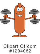 Sausage Character Clipart #1294062 by Hit Toon
