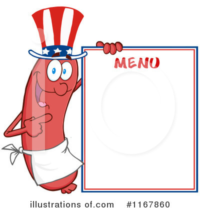 American Sausage Clipart #1167860 by Hit Toon