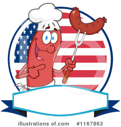 Royalty-Free (RF) Sausage Clipart Illustration by Hit Toon - Stock Sample #1167863