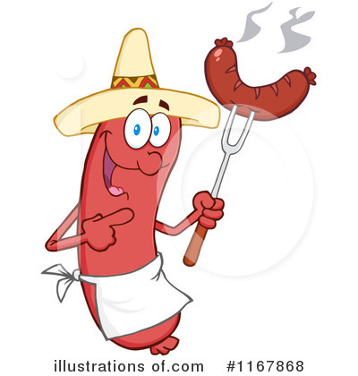 Royalty-Free (RF) Sausage Clipart Illustration by Hit Toon - Stock Sample #1167868