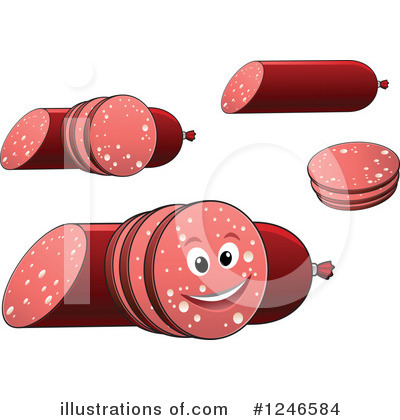 Royalty-Free (RF) Sausage Clipart Illustration by Vector Tradition SM - Stock Sample #1246584