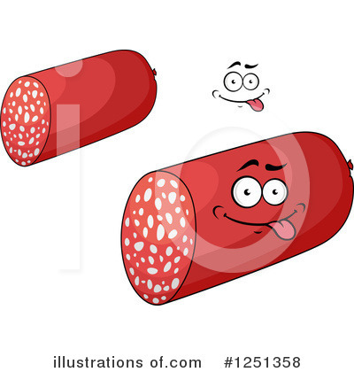 Royalty-Free (RF) Sausage Clipart Illustration by Vector Tradition SM - Stock Sample #1251358