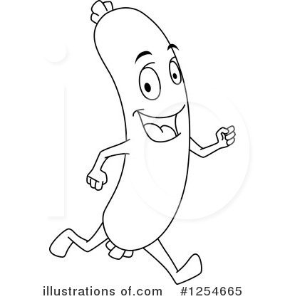 Royalty-Free (RF) Sausage Clipart Illustration by Vector Tradition SM - Stock Sample #1254665