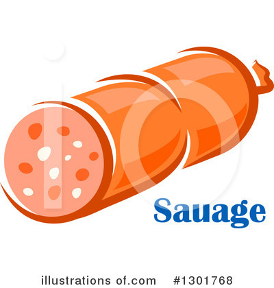 Royalty-Free (RF) Sausage Clipart Illustration by Vector Tradition SM - Stock Sample #1301768