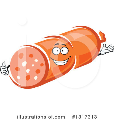 Royalty-Free (RF) Sausage Clipart Illustration by Vector Tradition SM - Stock Sample #1317313