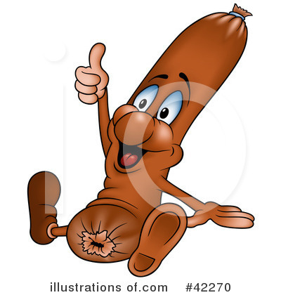 Royalty-Free (RF) Sausage Clipart Illustration by dero - Stock Sample #42270