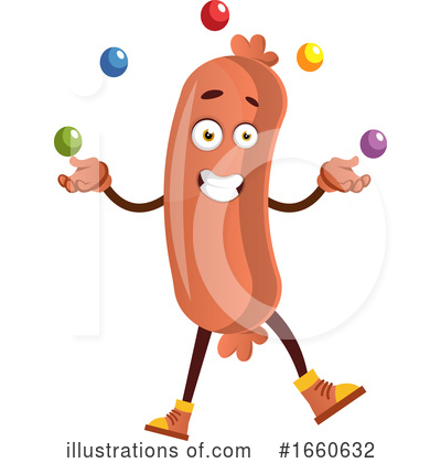 Royalty-Free (RF) Sausage Mascot Clipart Illustration by Morphart Creations - Stock Sample #1660632