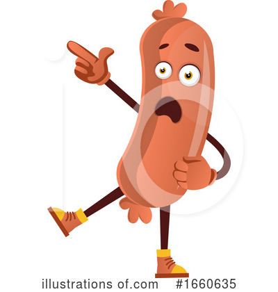 Royalty-Free (RF) Sausage Mascot Clipart Illustration by Morphart Creations - Stock Sample #1660635