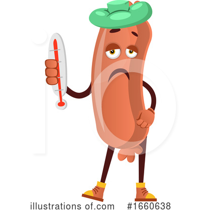 Royalty-Free (RF) Sausage Mascot Clipart Illustration by Morphart Creations - Stock Sample #1660638