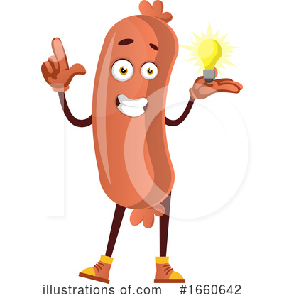 Royalty-Free (RF) Sausage Mascot Clipart Illustration by Morphart Creations - Stock Sample #1660642