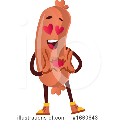 Royalty-Free (RF) Sausage Mascot Clipart Illustration by Morphart Creations - Stock Sample #1660643