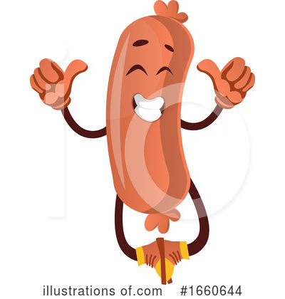 Royalty-Free (RF) Sausage Mascot Clipart Illustration by Morphart Creations - Stock Sample #1660644