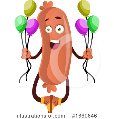 Royalty-Free (RF) Sausage Mascot Clipart Illustration by Morphart Creations - Stock Sample #1660646