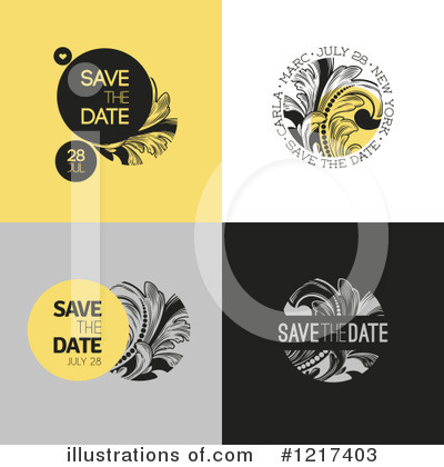 Royalty-Free (RF) Save The Date Clipart Illustration by elena - Stock Sample #1217403