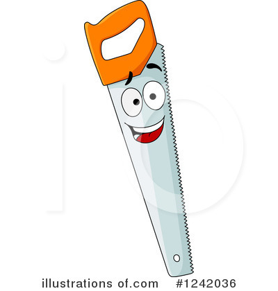 Hand Saw Clipart #1242036 by Vector Tradition SM