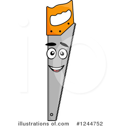Hand Saw Clipart #1244752 by Vector Tradition SM