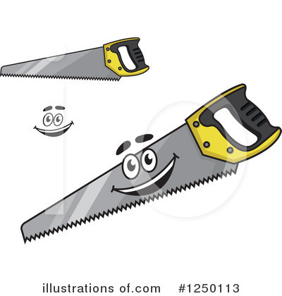 Royalty-Free (RF) Saw Clipart Illustration by Vector Tradition SM - Stock Sample #1250113