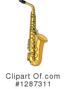 Saxophone Clipart #1287311 by Vector Tradition SM