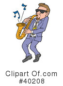 Saxophone Clipart #40208 by LaffToon