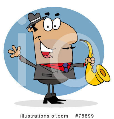 Royalty-Free (RF) Saxophone Clipart Illustration by Hit Toon - Stock Sample #78899