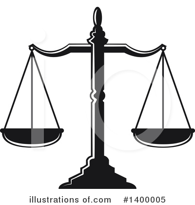 Scales Of Justice Clipart #1400005 by Vector Tradition SM