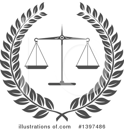 Scales Of Justice Clipart #1397486 by Vector Tradition SM
