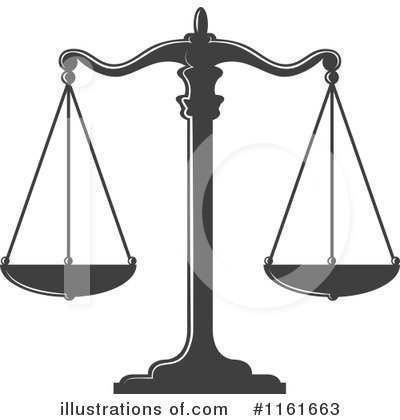 Royalty-Free (RF) Scales Of Justice Clipart Illustration by Vector Tradition SM - Stock Sample #1161663