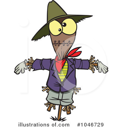 Royalty-Free (RF) Scarecrow Clipart Illustration by toonaday - Stock Sample #1046729