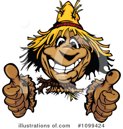 Royalty-Free (RF) Scarecrow Clipart Illustration by Chromaco - Stock Sample #1099424