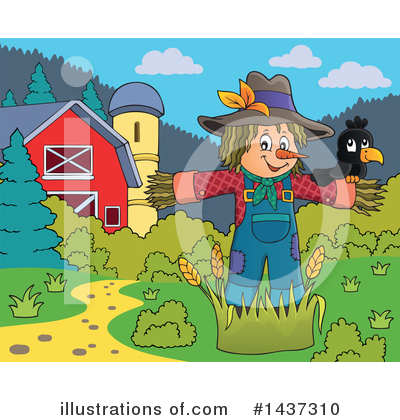 Royalty-Free (RF) Scarecrow Clipart Illustration by visekart - Stock Sample #1437310