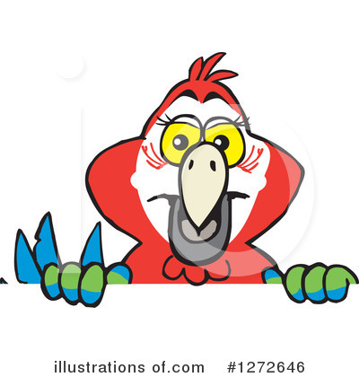 Royalty-Free (RF) Scarlet Macaw Clipart Illustration by Dennis Holmes Designs - Stock Sample #1272646