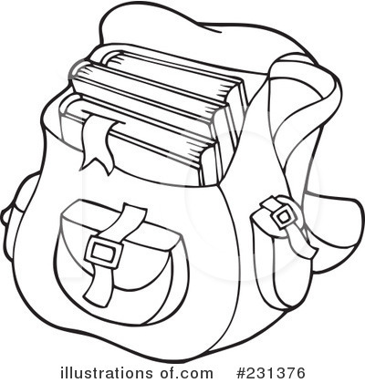 Royalty-Free (RF) School Bag Clipart Illustration by visekart - Stock Sample #231376