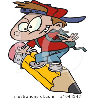 Royalty-Free (RF) School Boy Clipart Illustration by toonaday - Stock Sample #1044348