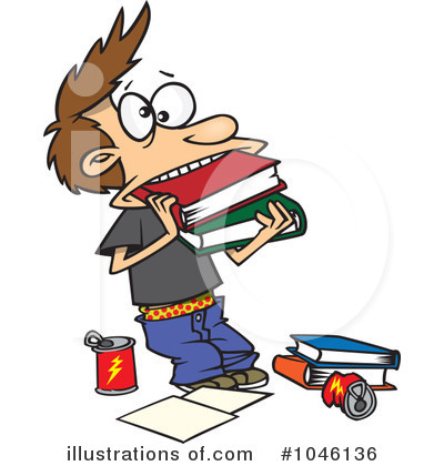 Studying Clipart #1046136 by toonaday