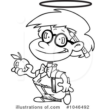 Royalty-Free (RF) School Boy Clipart Illustration by toonaday - Stock Sample #1046492